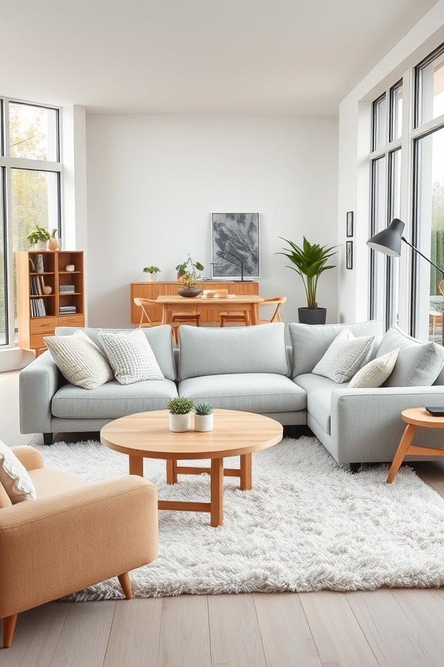 airy scandinavian living rooms