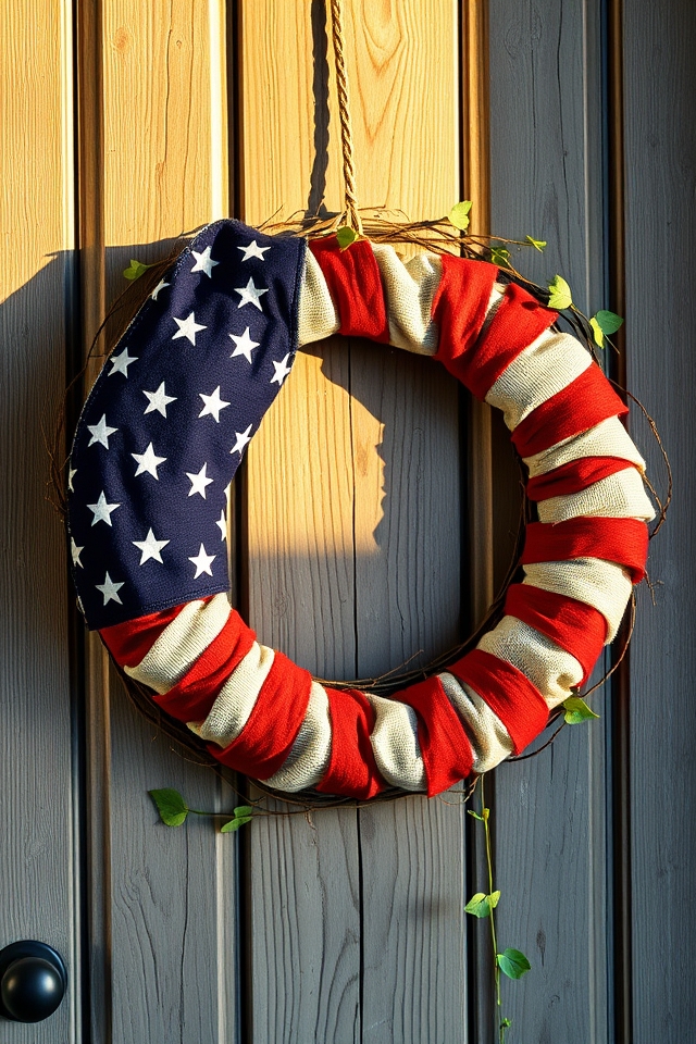 american flag freedom wreath