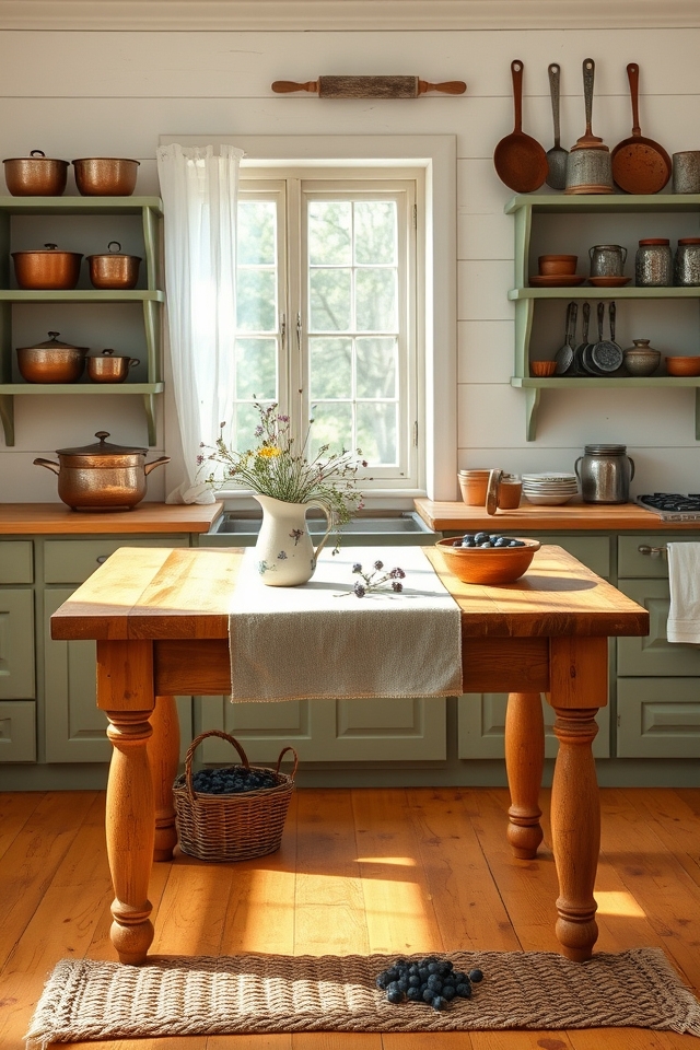 antique kitchenware rustic display