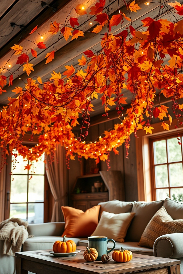 autumn leaf garlands decoration
