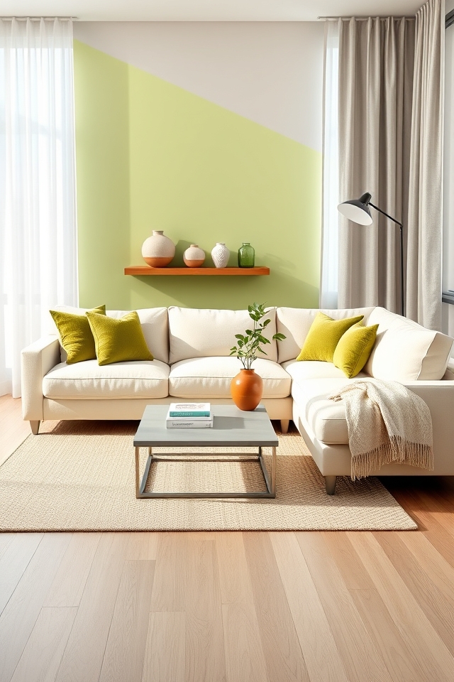 avocado green neutral pairing