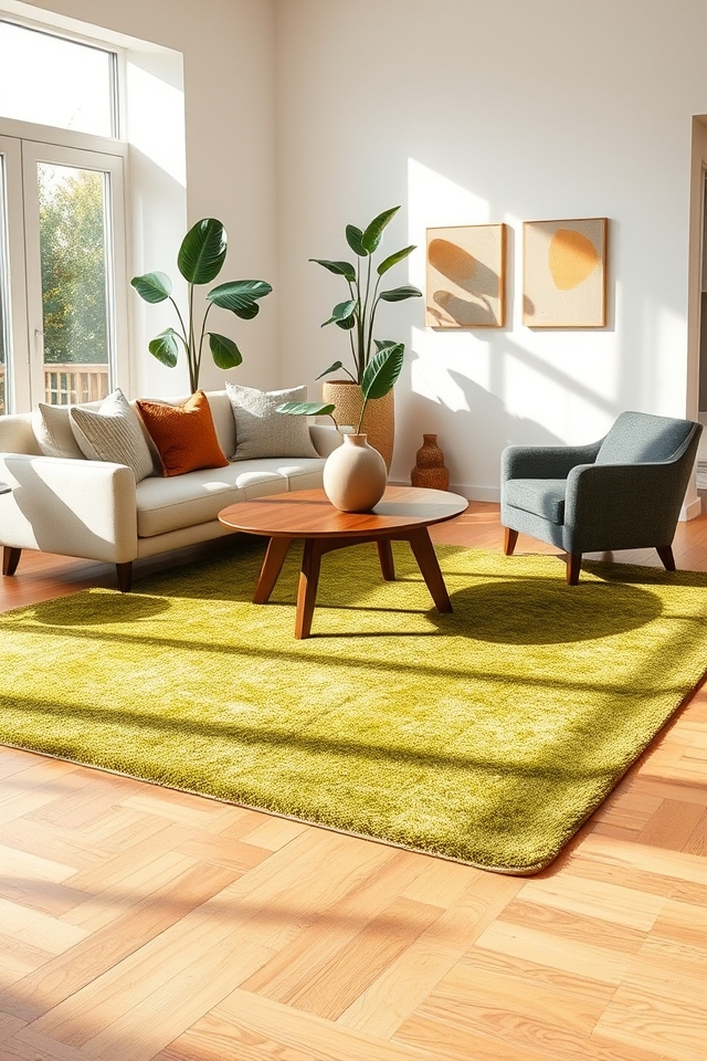 avocado green rug anchor