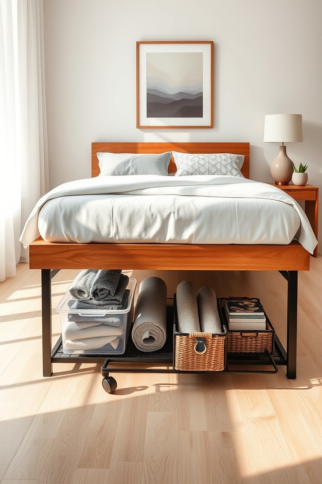 bed risers for storage