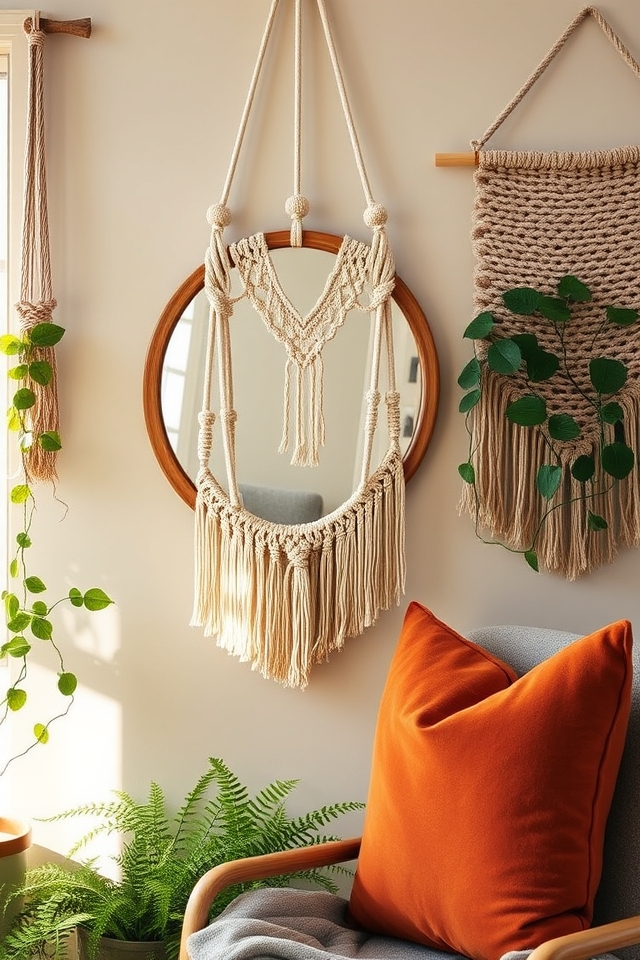 bohemian handcrafted mirror decor