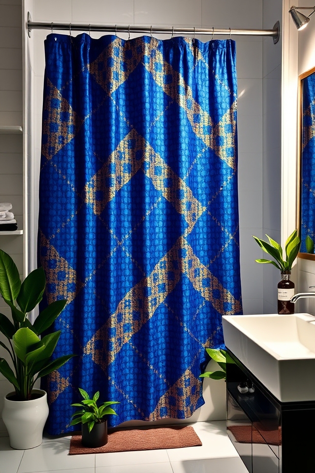 bold customizable shower curtains