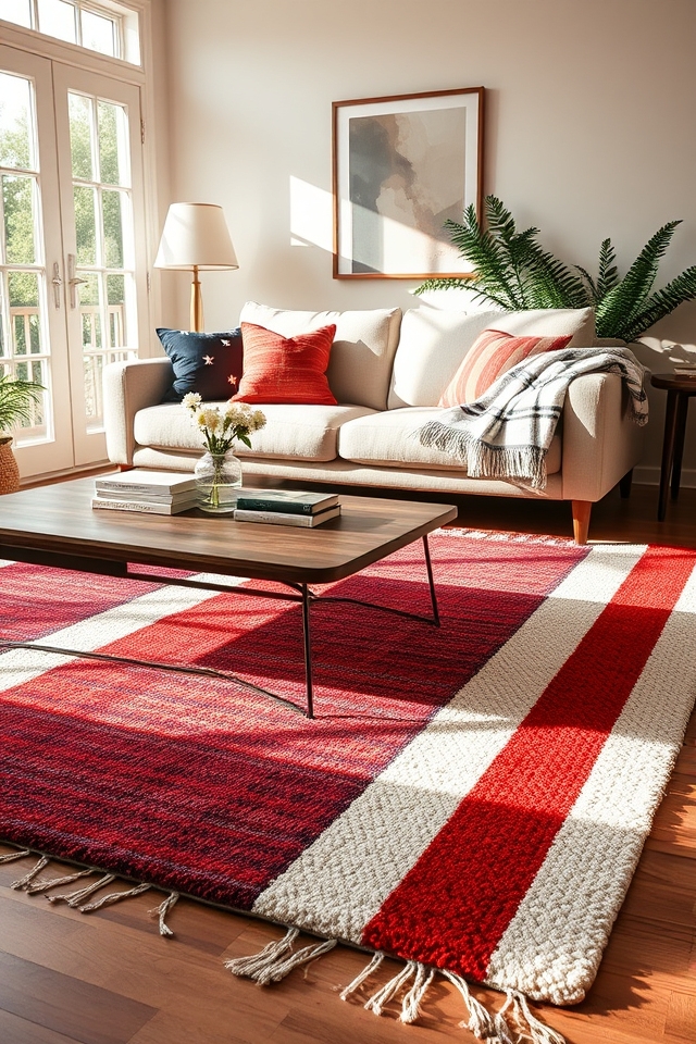 bold patriotic striped rugs