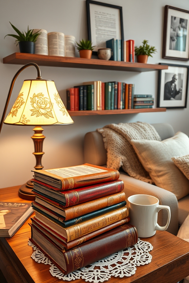 books as decorative accents