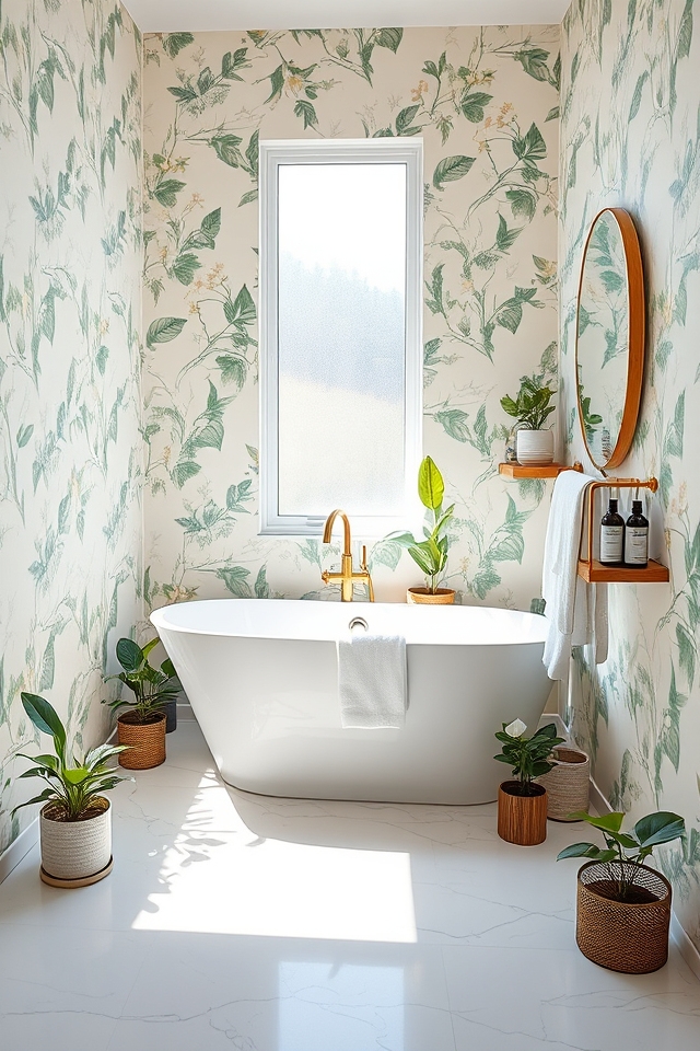 botanical tranquility for bathrooms