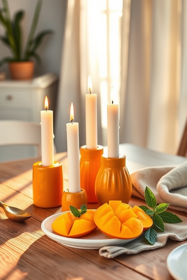 bright mango candle holders