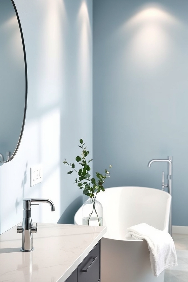 calming monochromatic bathroom elegance