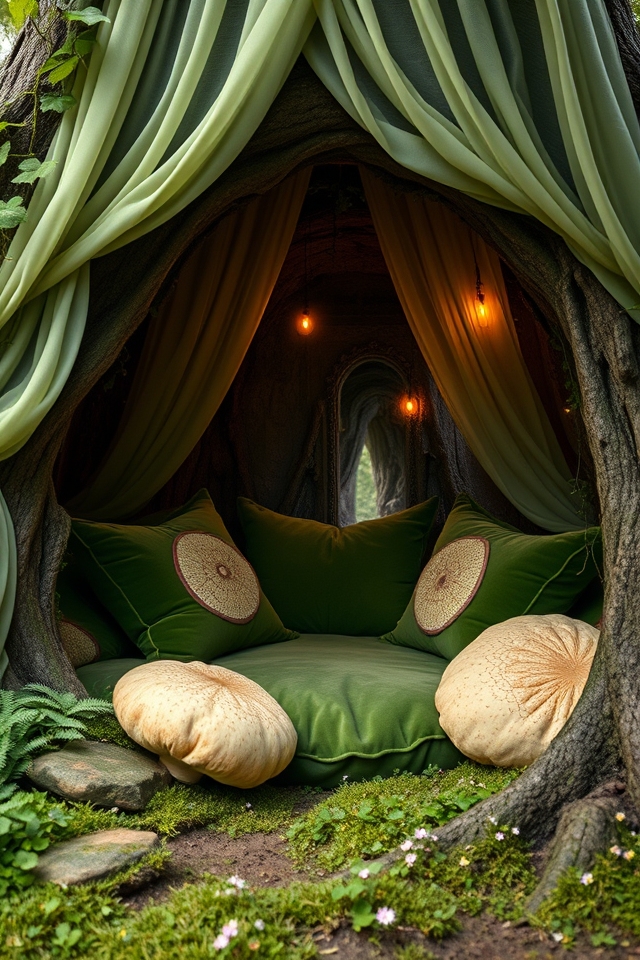 caterpillar s secluded mossy den