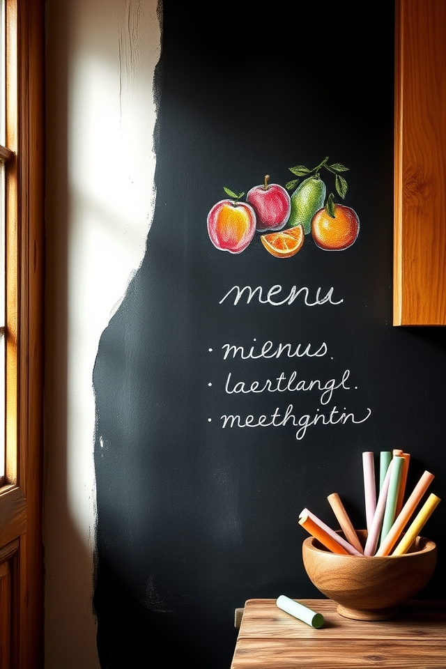 chalkboard paint kitchen decor