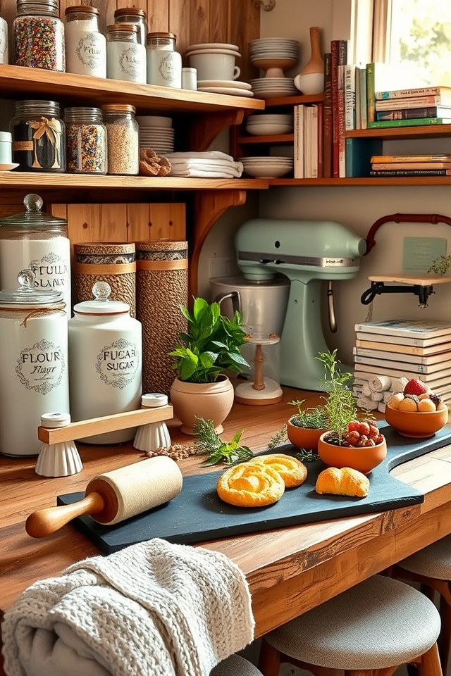 charming bakery station setup