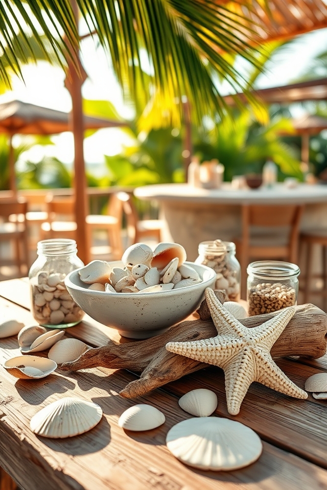charming coastal seashell station