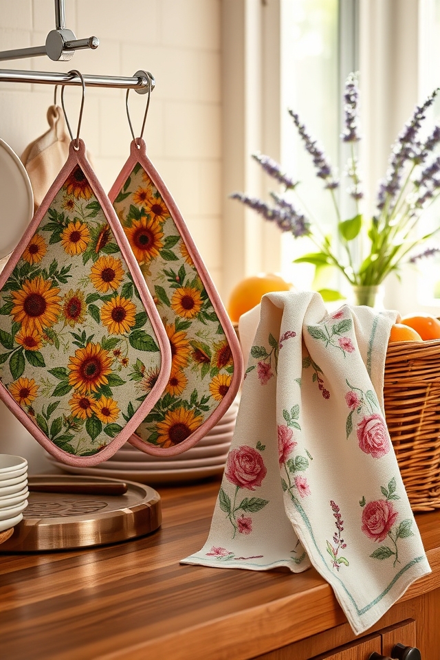 charming floral kitchen accessories