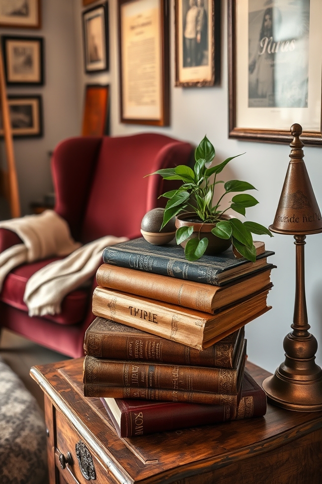 charming vintage book decor