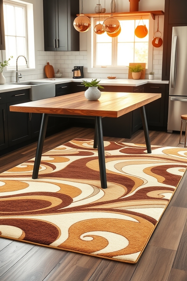 chocolate cream kitchen rugs