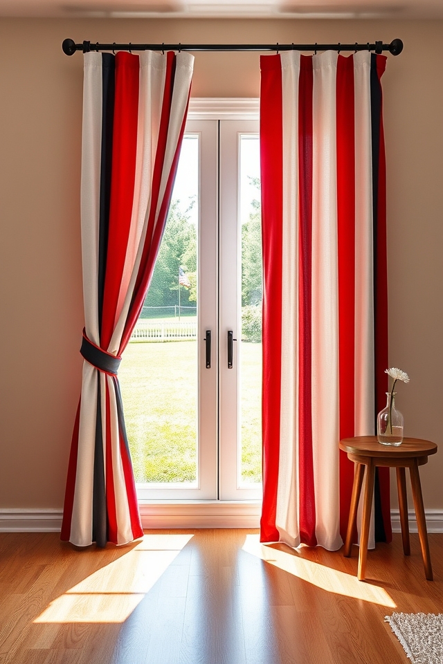 classic patriotic striped curtains