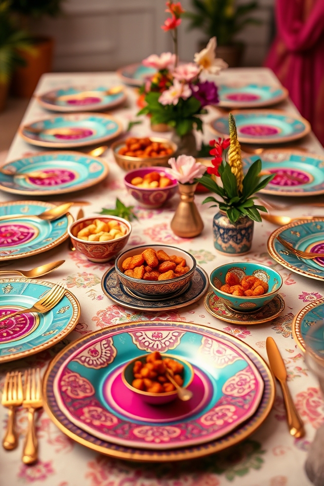 colorful festive tableware designs