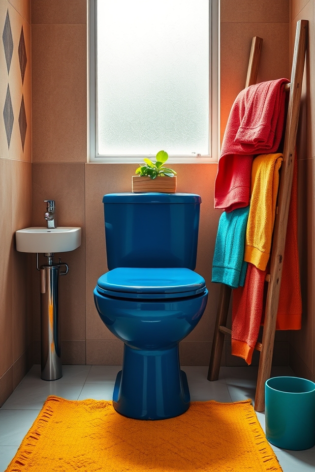 colorful toilets enhance bathrooms
