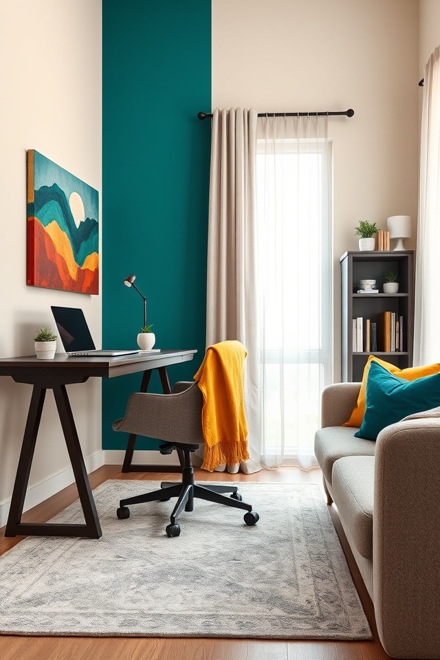 colorful workspace in harmony