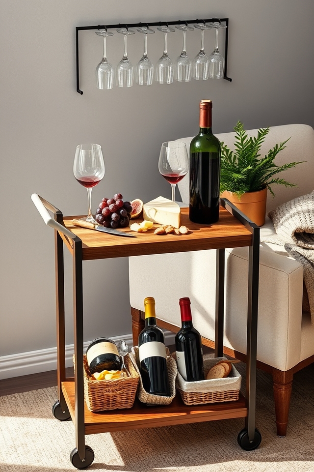 compact wine and cheese