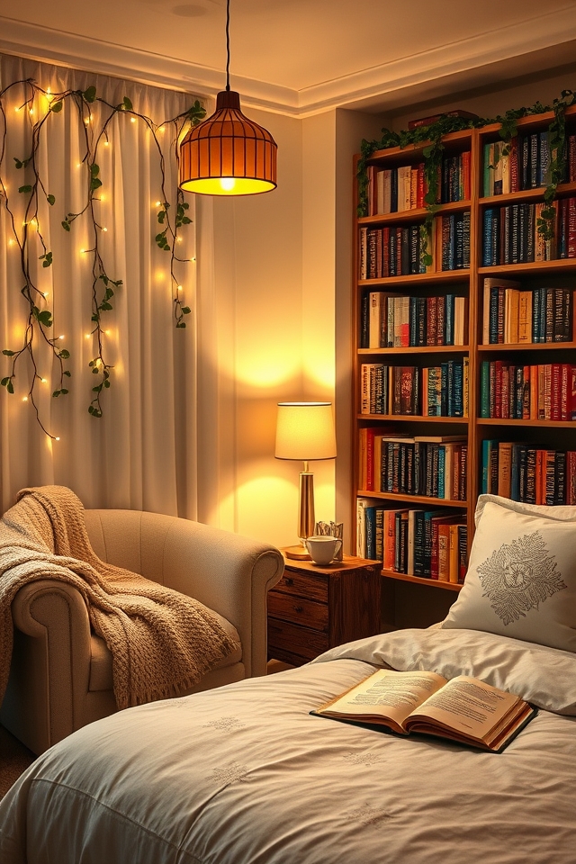 cozy ambiance with lighting