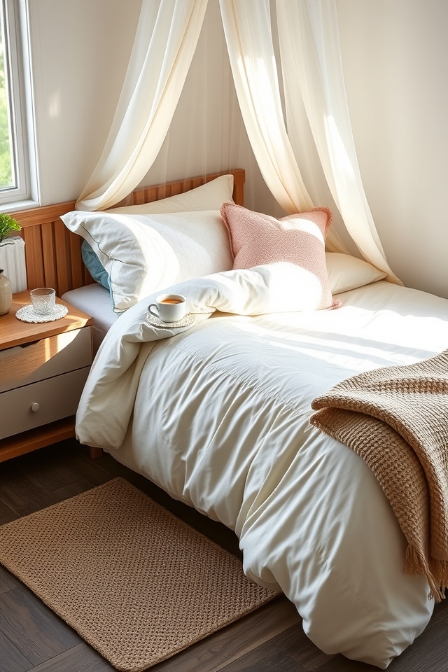 cozy bedding enhances comfort