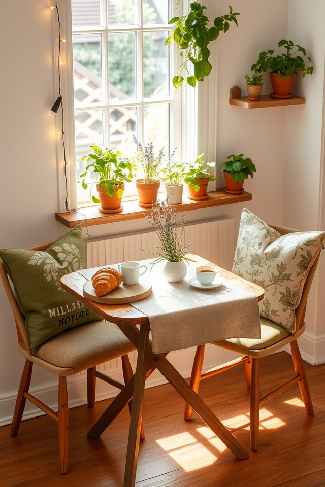 cozy bistro table setup
