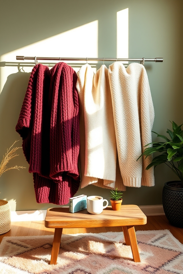 cozy blankets enhance decor