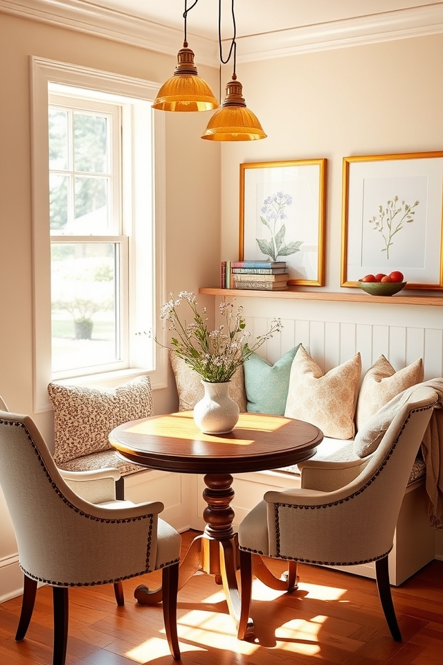 cozy breakfast nook transformation