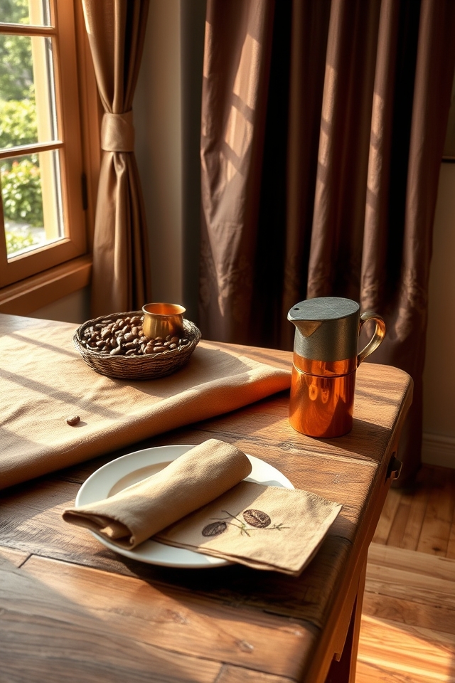 cozy cocoa textile accents