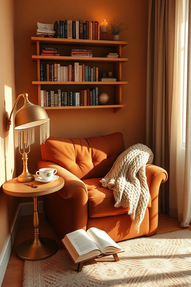 cozy corner reading nook