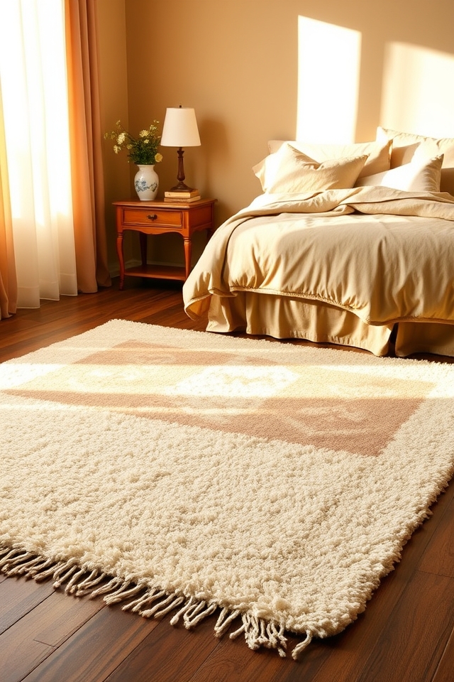 cozy decorative rug layering