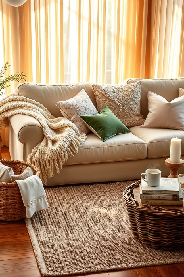 cozy home textile layering
