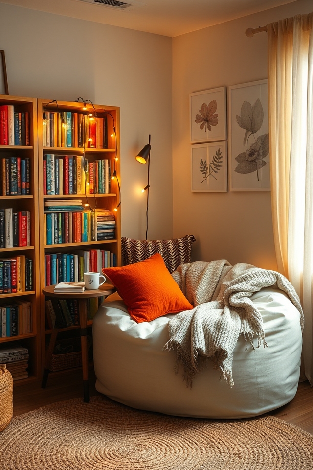 cozy nook with books