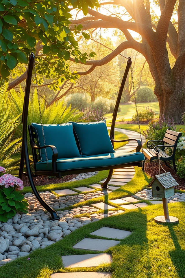 cozy outdoor hammock swing