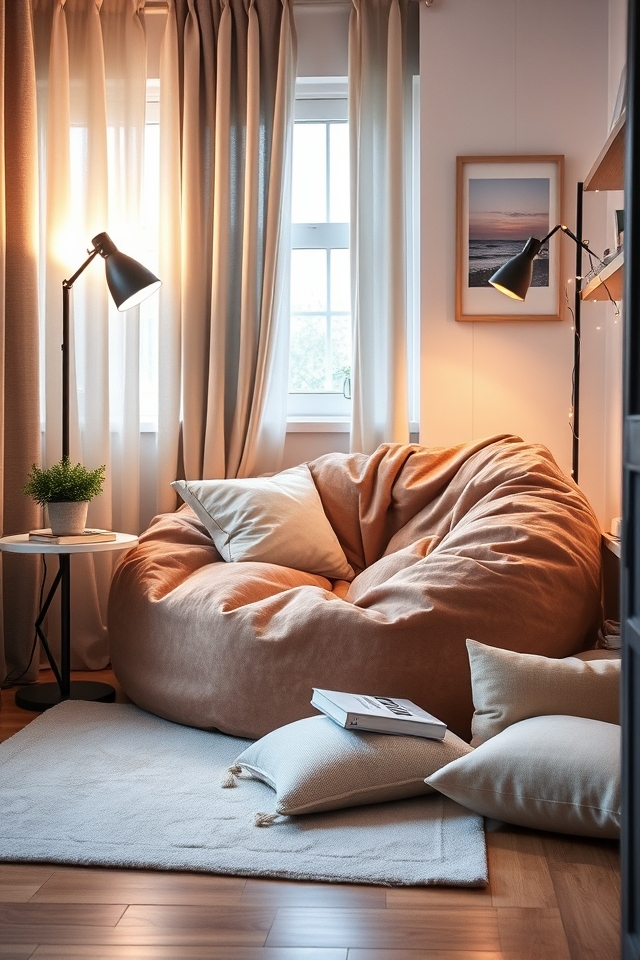 cozy relaxation corner setup