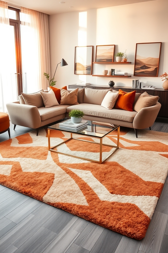 cozy soft rugs contrast warmth