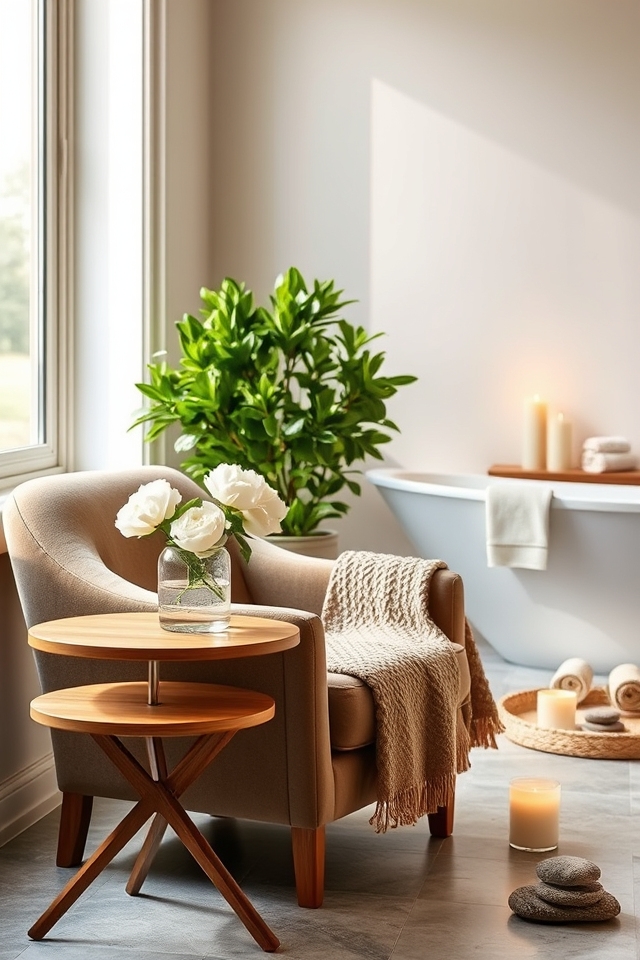 cozy spa seating area