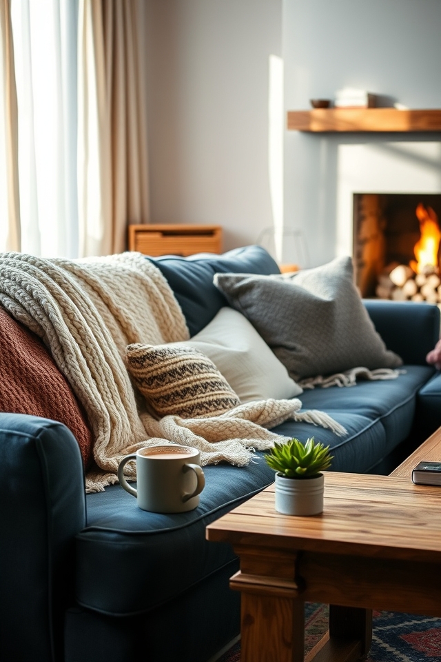 cozy throws add warmth
