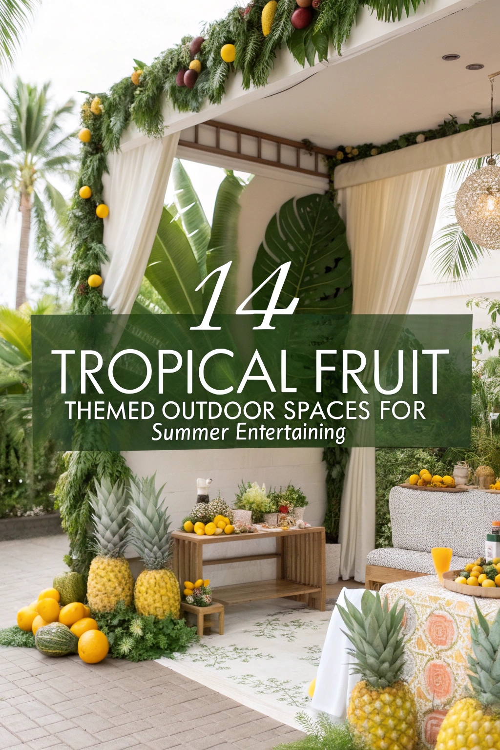 Tropical Fruit Themed Outdoor Spaces for Summer Entertaining