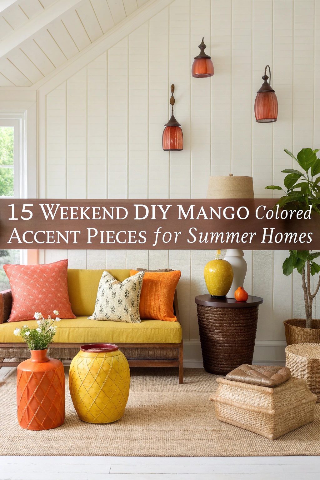 Weekend DIY Mango-Colored Accent Pieces for Summer Homes
