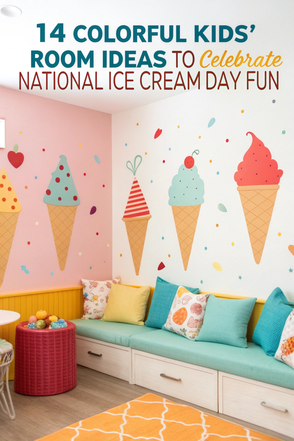Colorful Kids' Room Ideas to Celebrate National Ice Cream Day Fun