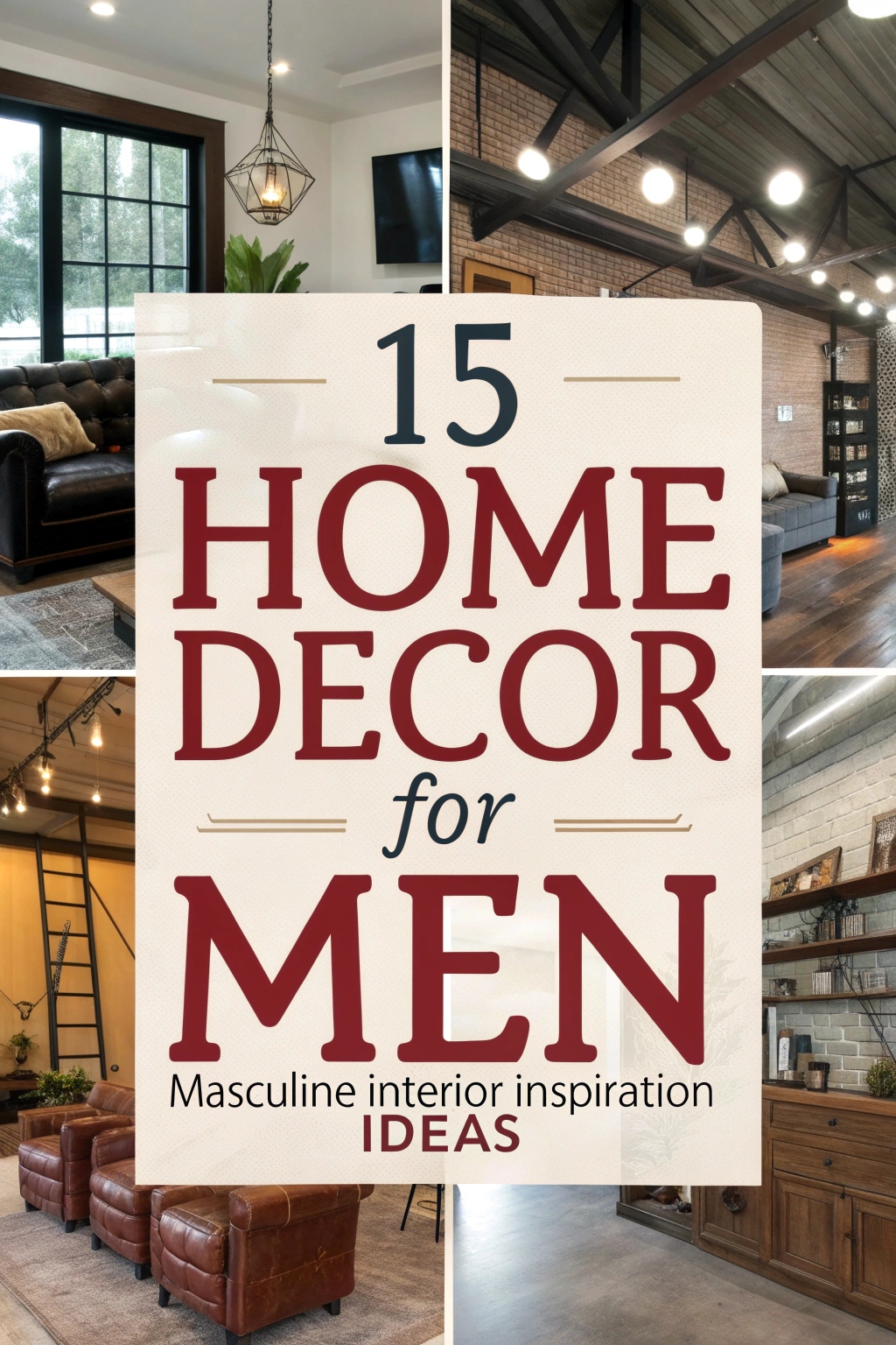15 Home Decor for Men Masculine Interior Inspiration Ideas