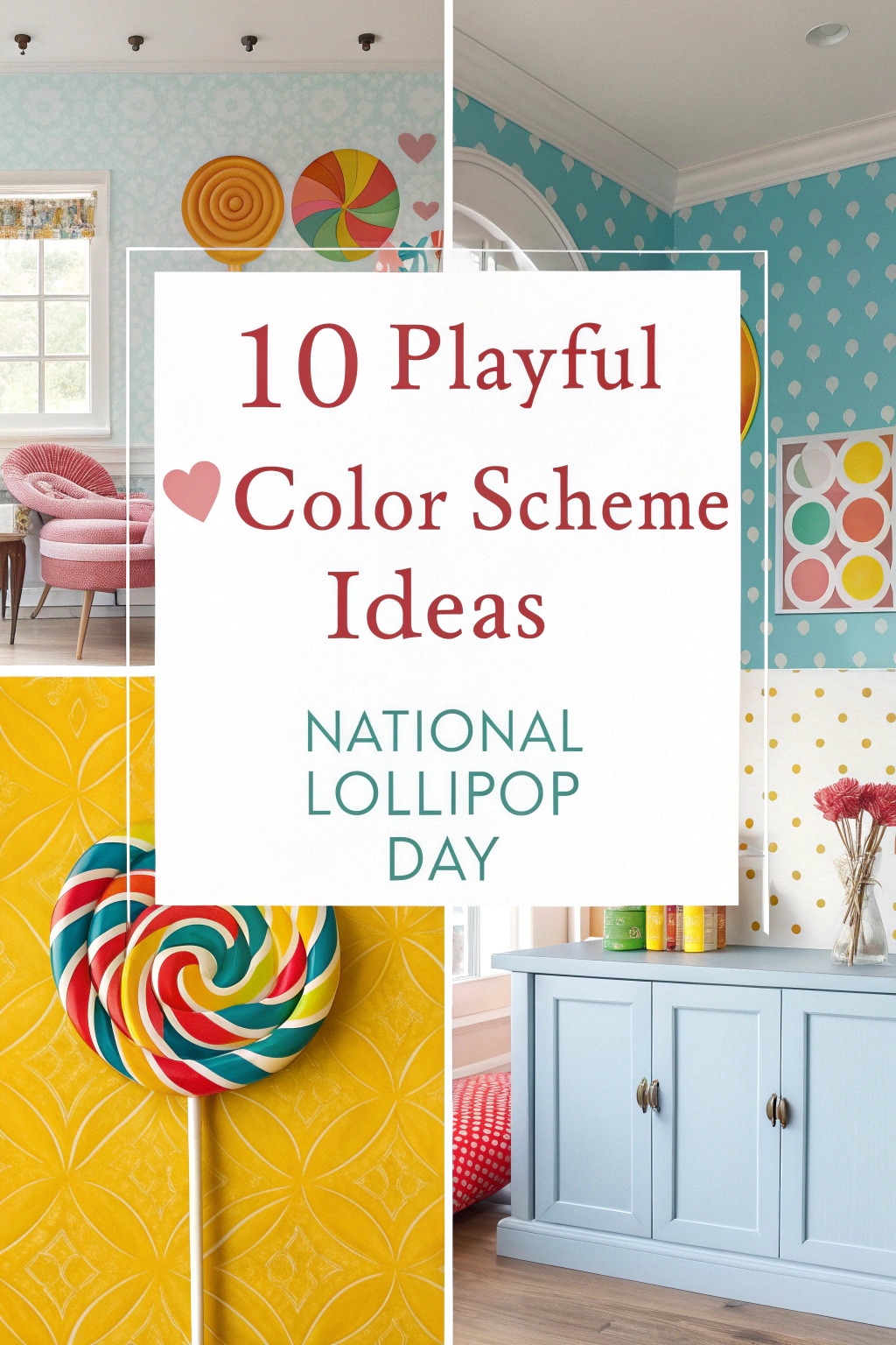 Playful Color Scheme Ideas for Kids' Rooms on National Lollipop Day