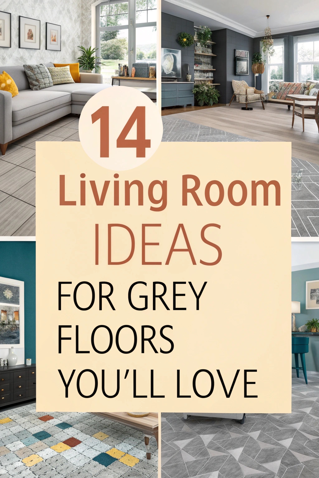 14 Living Room Ideas for Grey Floors You'll Love