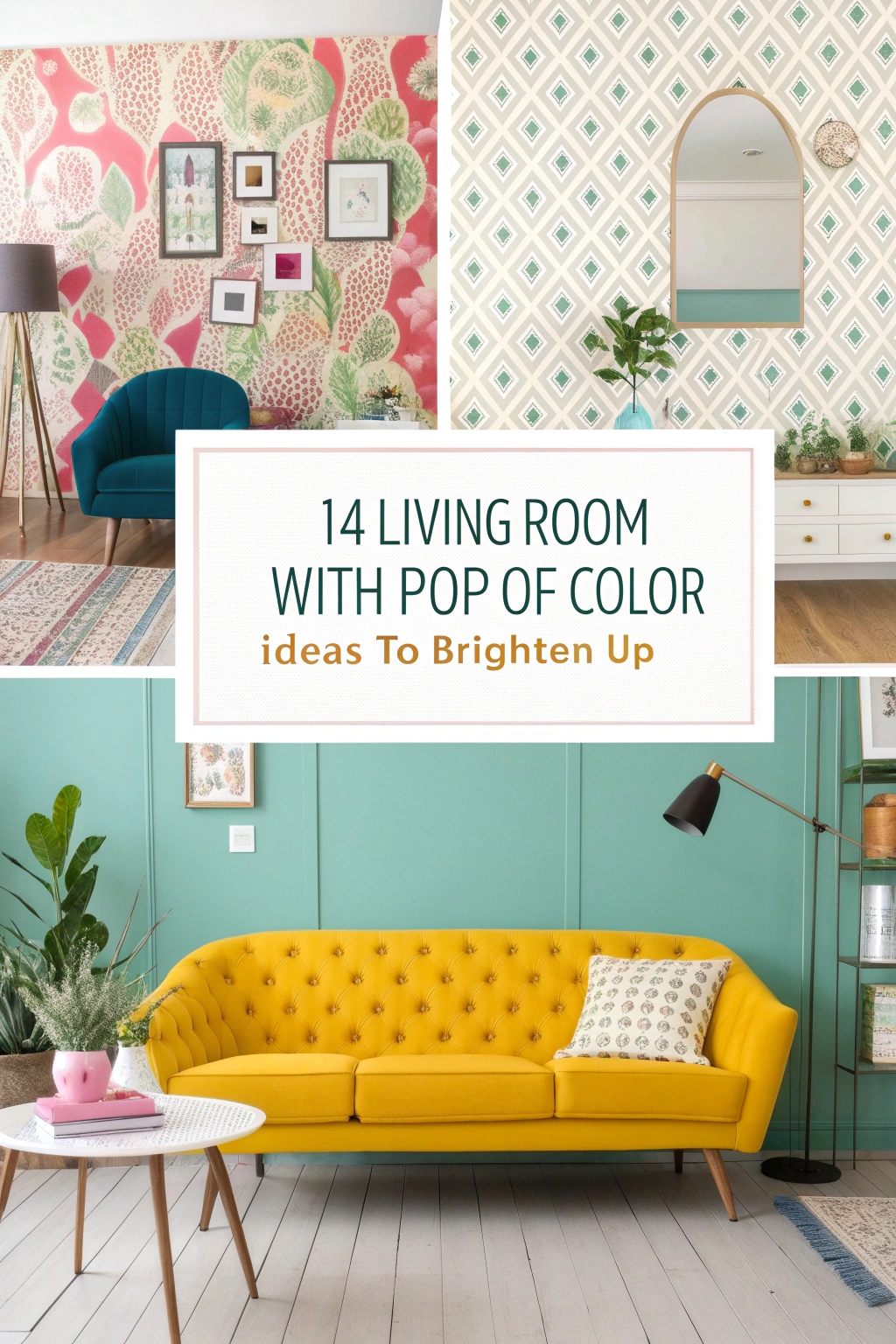 Living Room With Pop of Color Ideas to Brighten up
