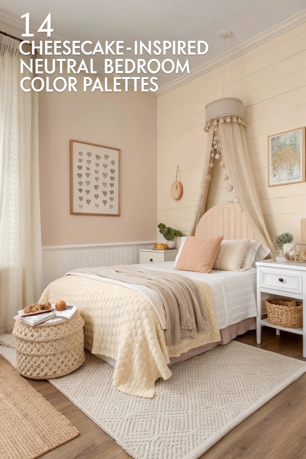 Cheesecake-Inspired Neutral Bedroom Color Palettes