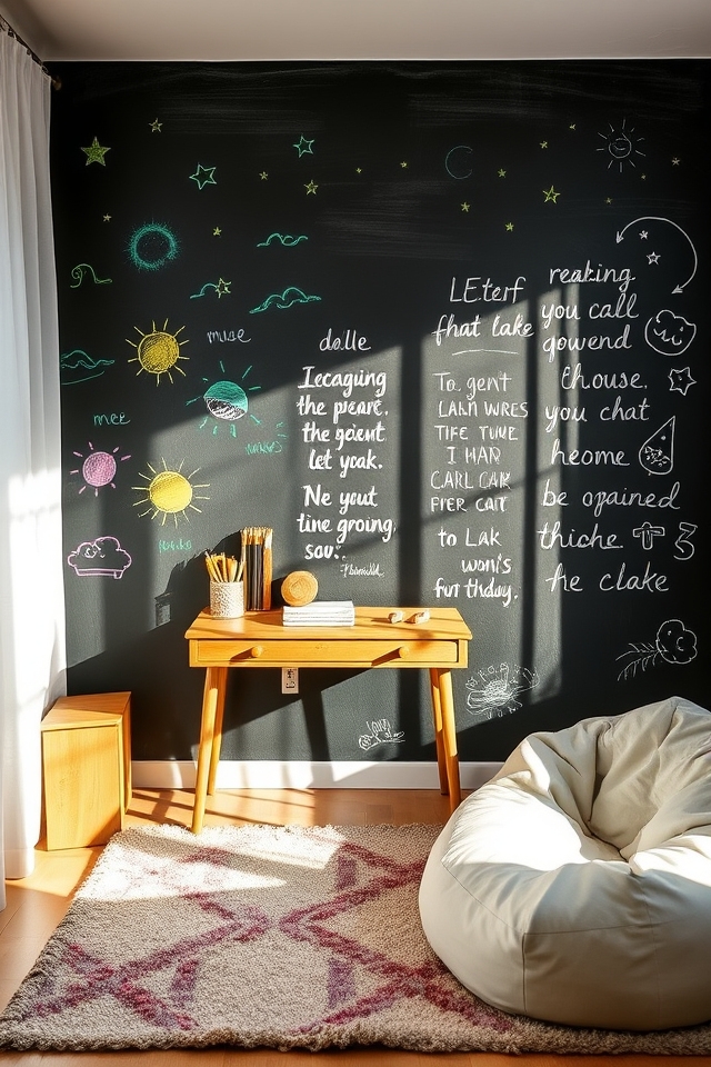 creative chalkboard wall decor